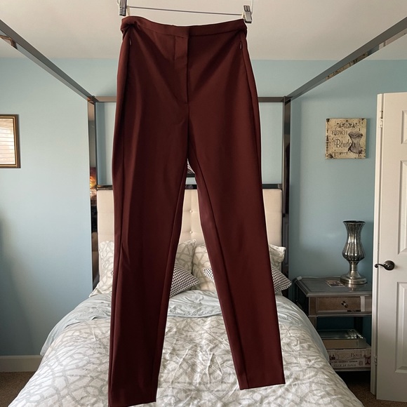 Wilfred Le Fou Laure Pant Maroon Color “Truffle” High Rise Work Business Pant 6 - Picture 6 of 11